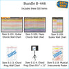 Bundle B-444: FIVE Laminated Wall Posters: Complete Guitar Chords, Complete Keyboard Chords, Scales, Chord Progressions, & Instruments. FREE SHIPPING – USA & Canada.