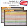 Bundle B-201 (TWO Items): "Complete Guitar Chord Poster", 2 Copies. World's ONLY Wall Poster of Every Guitar Chord. It's Laminated. FREE SHIPPING – USA & Canada.