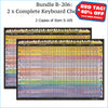 Bundle B-206 (TWO Items): "Complete Keyboard Chord Poster", 2 Copies. World's ONLY Wall Poster of Every Piano / Keyboard Chord. It's Laminated. FREE SHIPPING – USA & Canada.