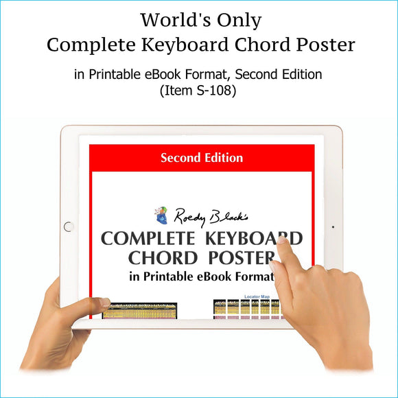 Complete keyboards chords chart in printable ebook format, second edition.