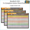Bundle B-202 (THREE Items): "Complete Guitar Chord Poster", 3 Copies. World's ONLY Wall Poster of Every Guitar Chord. It's Laminated. FREE SHIPPING – USA & Canada. - Roedy Black