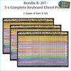 Bundle B-207 (THREE Items): "Complete Keyboard Chord Poster", 3 Copies. World's ONLY Wall Poster of Every Piano / Keyboard Chord. It's Laminated. FREE SHIPPING – USA & Canada. - Roedy Black